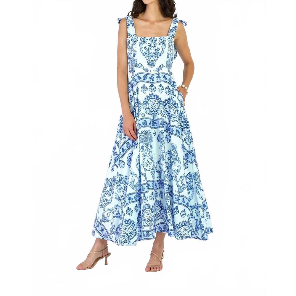 NEW BEYOND BY VERA pearl dress in fontana aqua